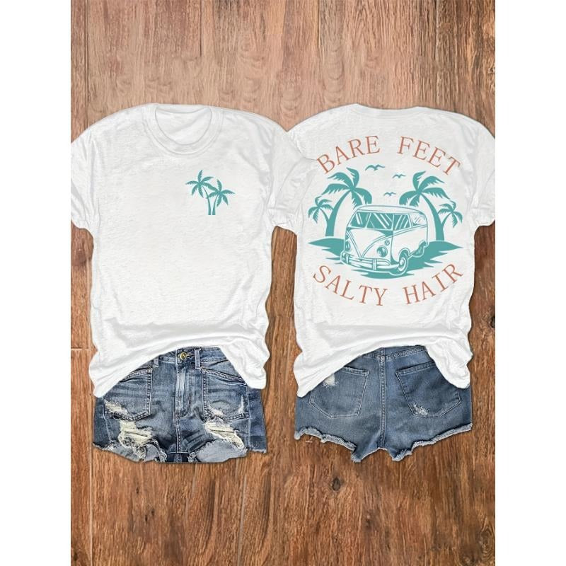 Summer and spring women's clothing, short-sleeved round neck casual tops, graphic print T-shirts Hoodie, Sweatshirt