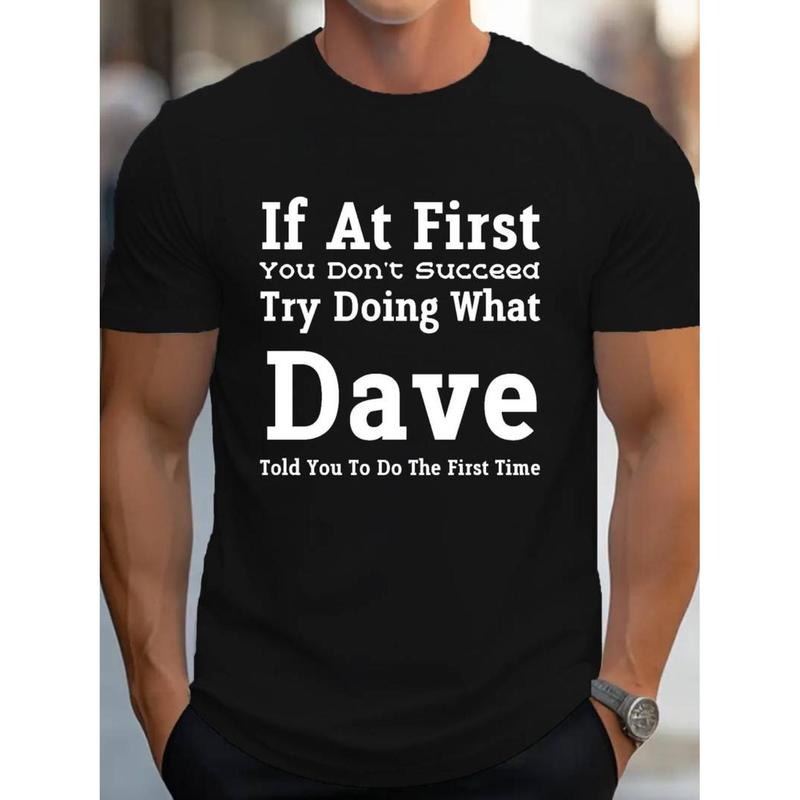 Summer casual short-sleeved men's "Dave" printed T-shirt Hoodie, Sweatshirt | UrbanDripWear.com