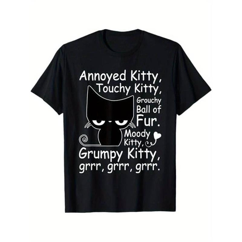 Summer t Shirts Angry Cat Kitten Lover Funny Attitude Fur Pet Owner T-Shirt Hoodie, Sweatshirt | UrbanDripWear.com