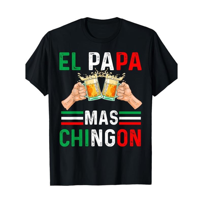 Summer t Shirts El Papa Mas Chingon Funny Mexican Dad Gift Husband Regalo T-Shirt180g Hoodie, Sweatshirt | UrbanDripWear.com