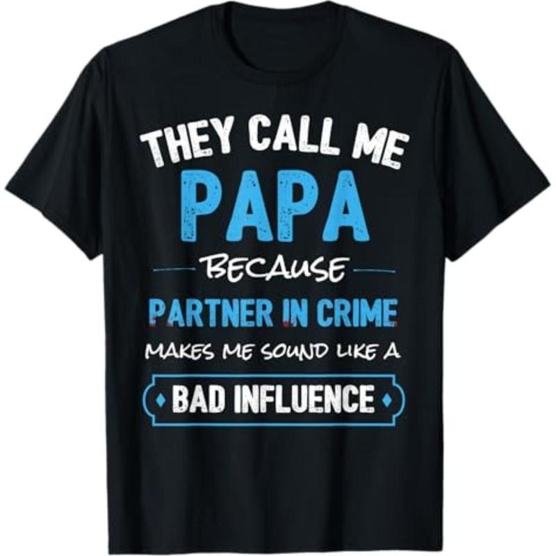 Summer t Shirts Funny Grandpa Papa Partner In Crime Dad T-Shirt Hoodie, Sweatshirt | UrbanDripWear.com