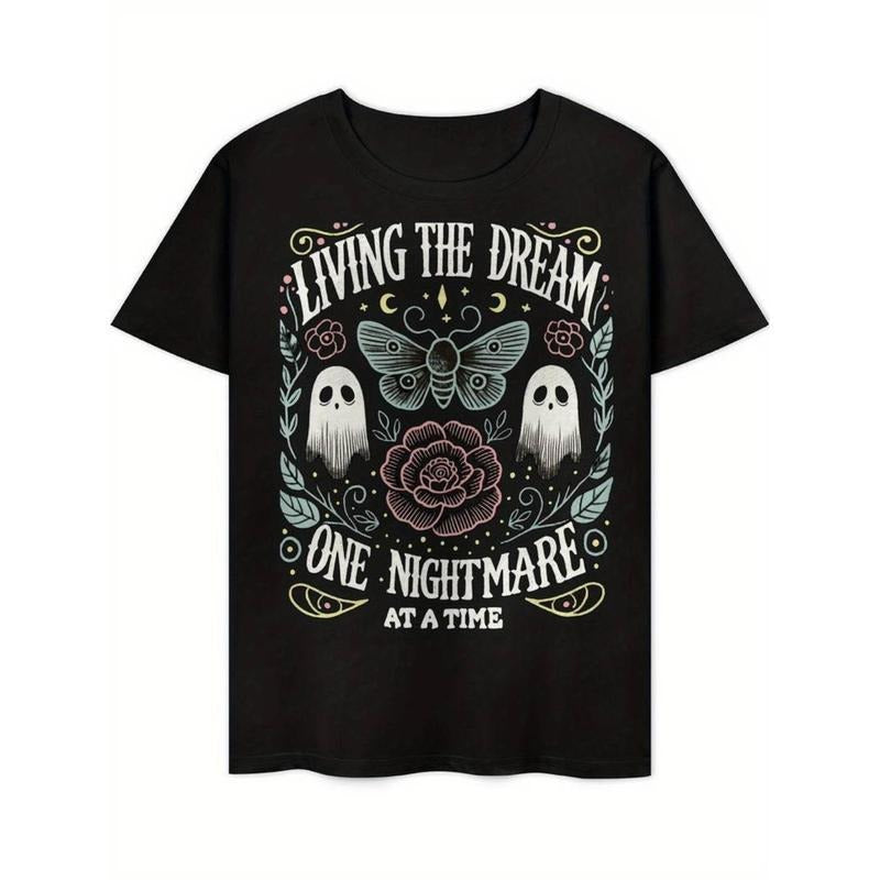 Summer t Shirts Men's Vintage-Inspired "Living The Dream One Nightmare At A Time" Graphic T-Shirt style 02 Hoodie, Sweatshirt