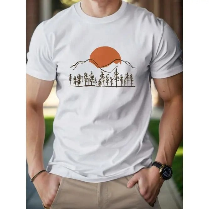 Sun Mountains Woods Pure Cotton Men's Tshirt Comfort Fit Made in USA Hoodie, Sweatshirt | UrbanDripWear.com