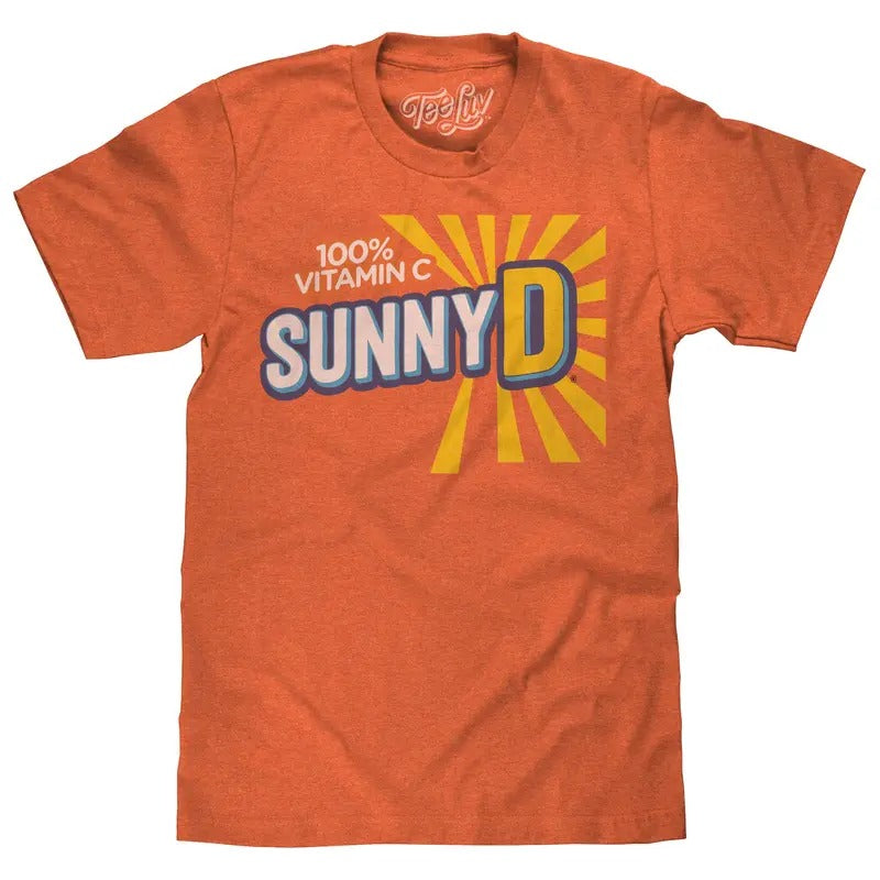 Sunny Delight Sunburst Logo T-Shirt - Heather Orange Hoodie, Sweatshirt | UrbanDripWear.com