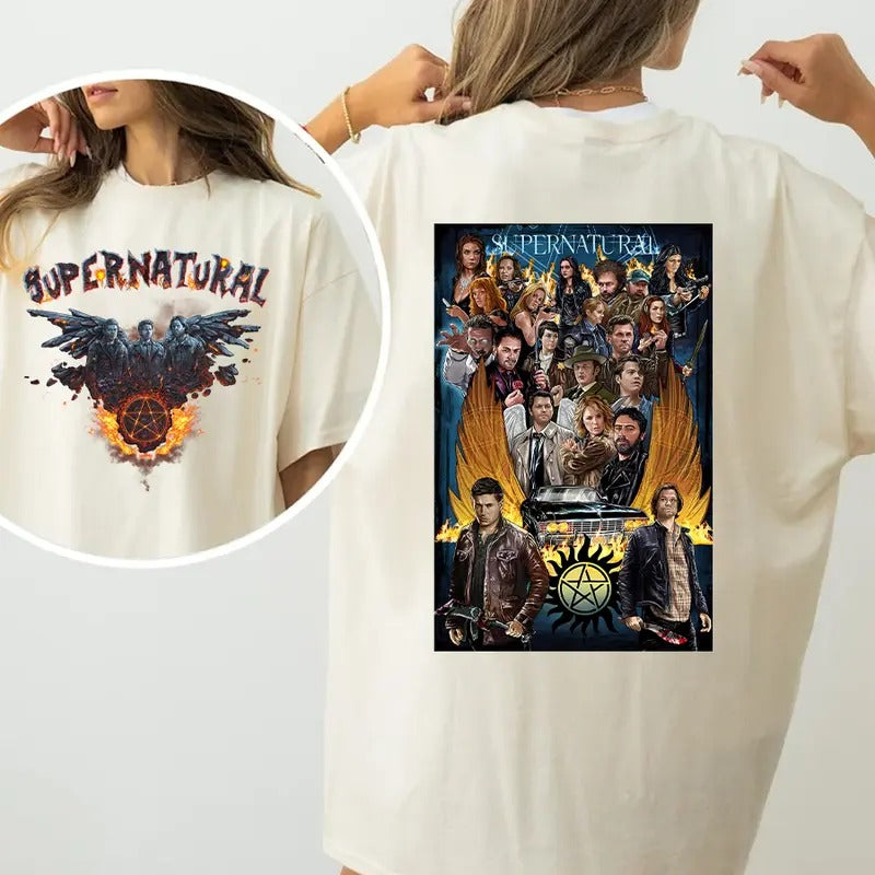 Supernatural T Shirt, Supernatural Vintage Shirt, Gift For Woman and Man Unisex T-Shirt Sweatshirt Hoodie | UrbanDripWear.com