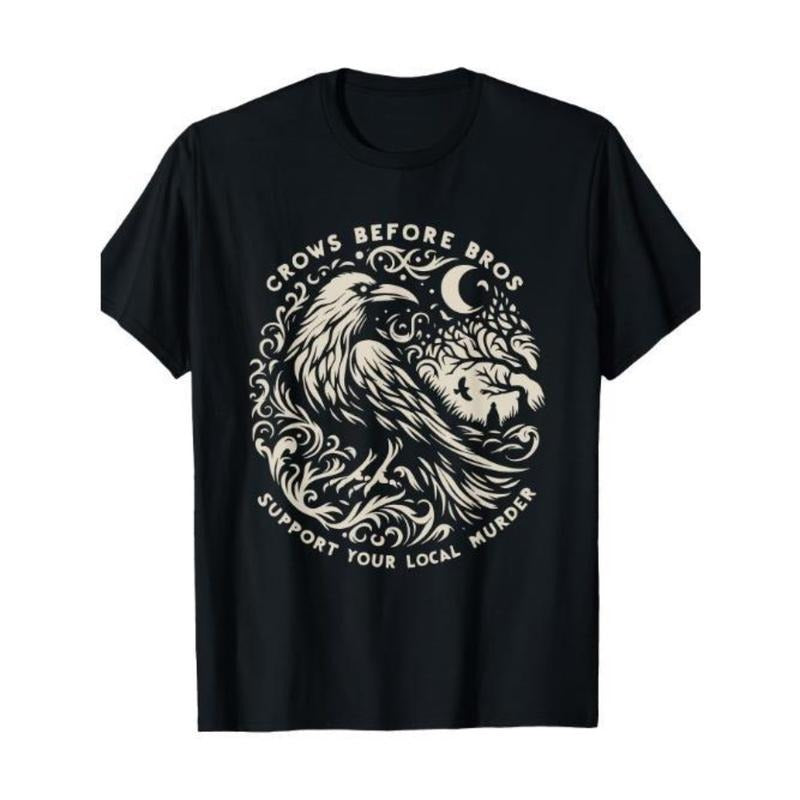 Support Your Local Murder Crows Before Bros Funny T-Shirt, Men's T-shirt Made In USA Hoodie, Sweatshirt | UrbanDripWear.com