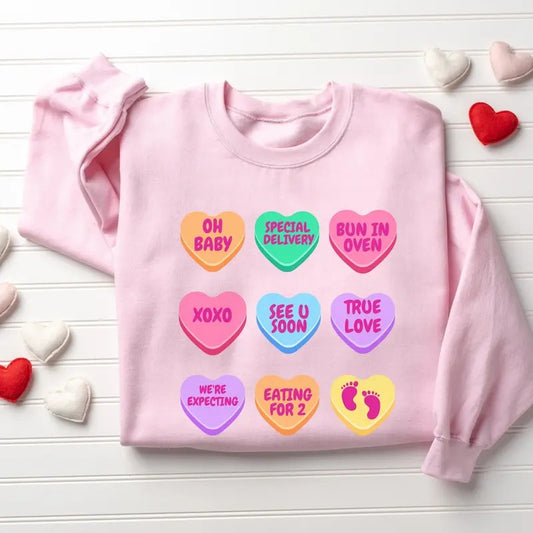 Surprise Valentine Pregnancy Announcement Sweatshirt, Valentines Pregnancy Sweatshirt