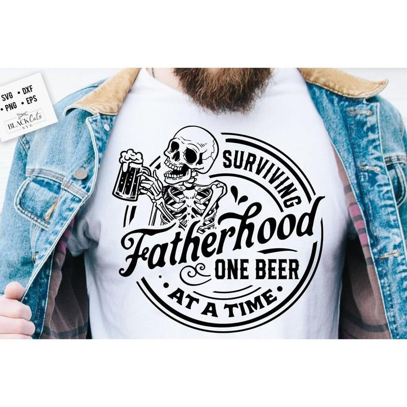 Surviving fatherhood one beer at a time shirt, Father's Day shirt Hoodie, Sweatshirt | UrbanDripWear.com