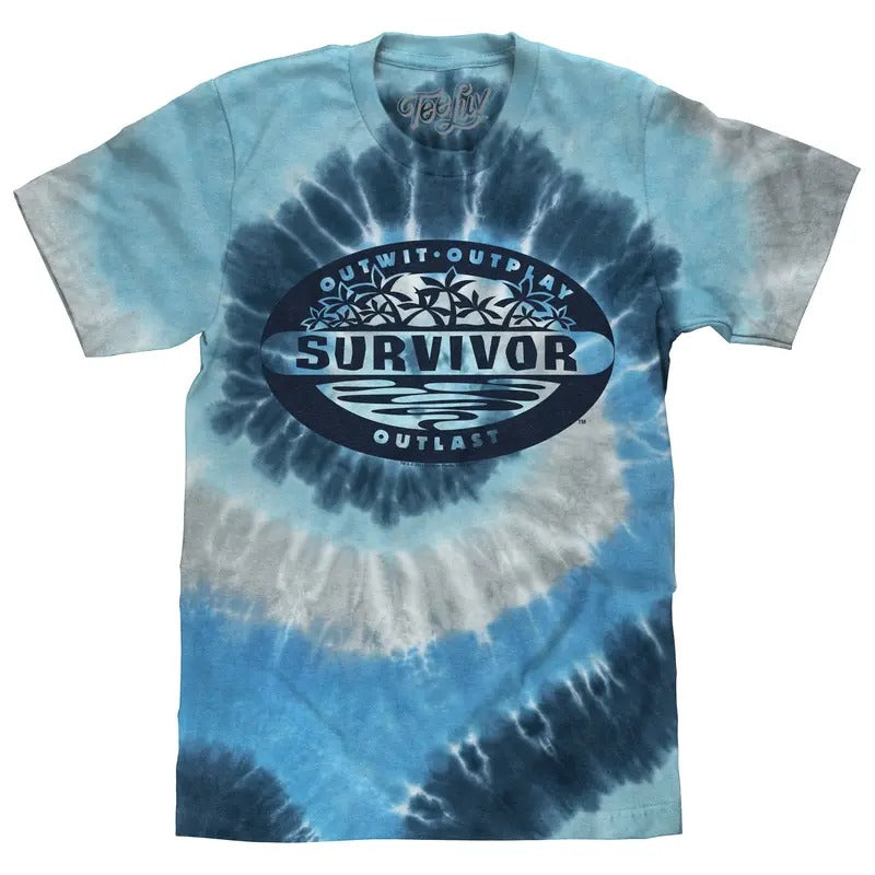 Survivor Logo Outwit Outplay Outlast Tie Dye T-Shirt - Moonbeam Tie Dye Hoodie, Sweatshirt | UrbanDripWear.com