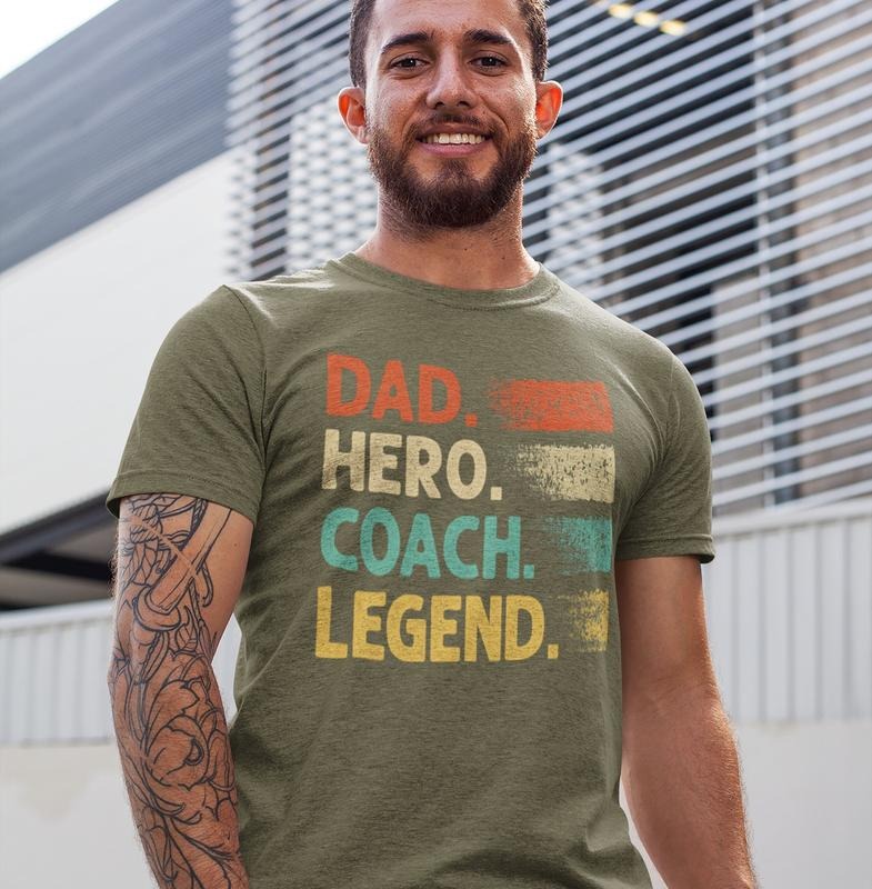 Dad Coach Shirt//T shirt/Hoodie/Sweater - Sports Hero Legend And Gift Tee