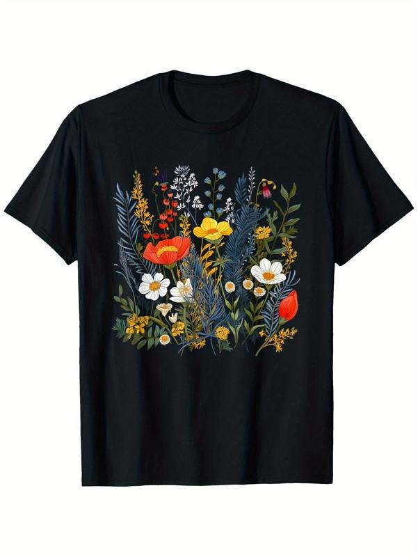 Summery Colorful Wild Flower For Flowers And Herbs Lovers T-Shirt/Sweatshirt Hoodie | UrbanDripWear.com