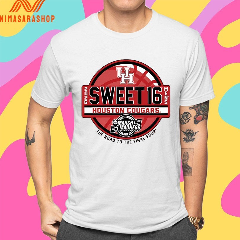 Sweet 16 Houston Cougars Men’s 2026 March Madness The Road To The Final Four Shirts