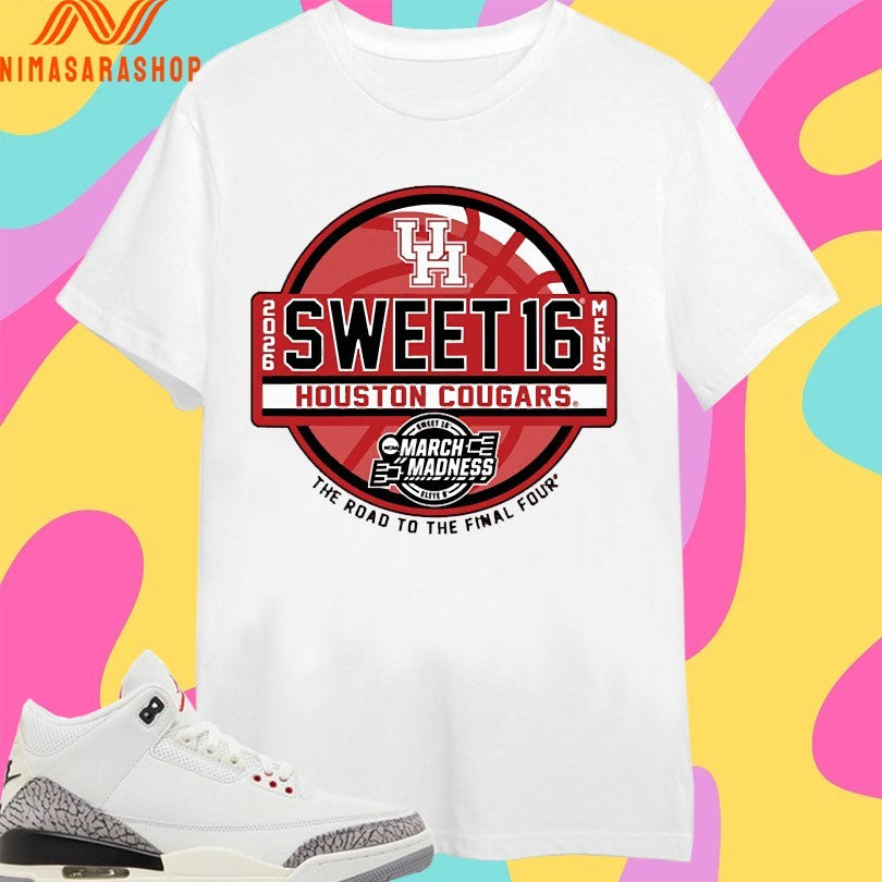 Sweet 16 Houston Cougars Men’s 2026 March Madness The Road To The Final Four Shirts