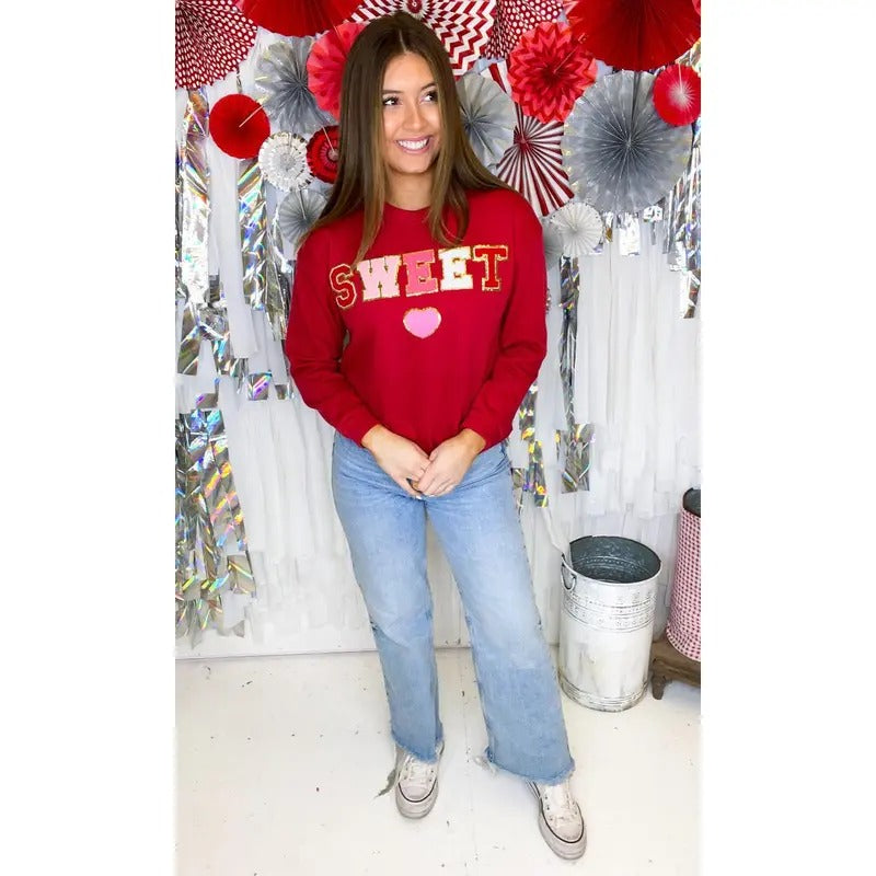 Sweet Heart Ideal Chenille Sweatshirt T-Shirts, Hoodie | UrbanDripWear.com