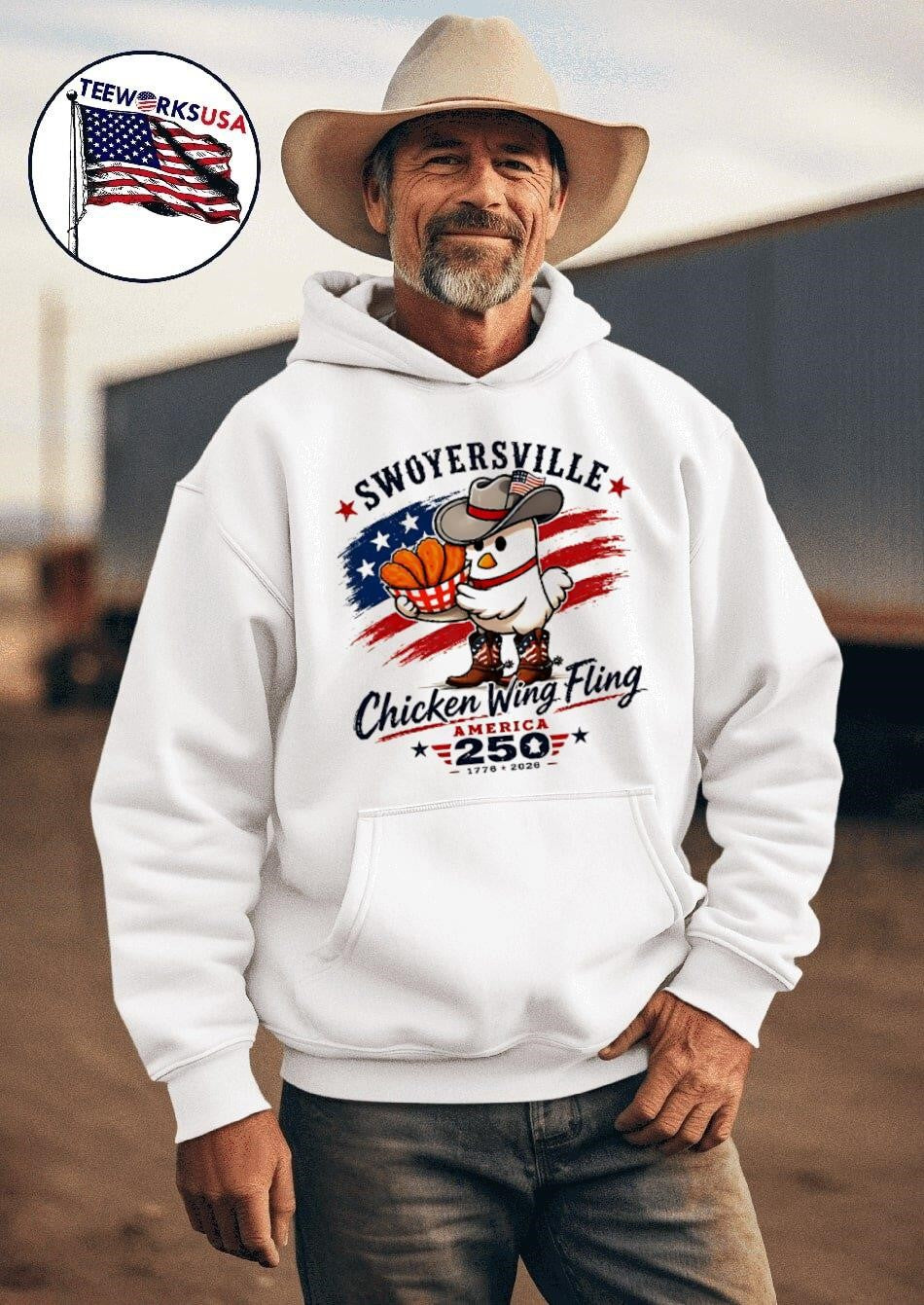 Swoyersville Chicken Wing Fling America 250 1776 2026 Shirt