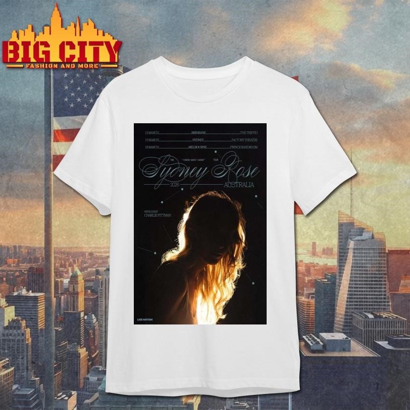 Sydney Rose Tour Australia 2026 Poster Shirt
