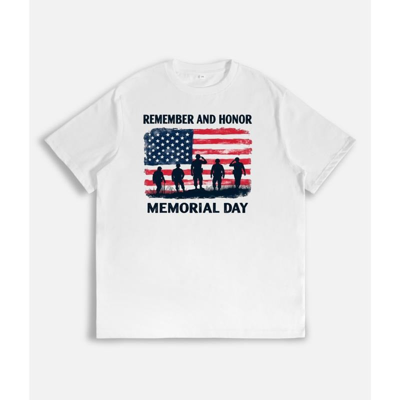T - Shirt for Memorial Day: Paying Tribute with American Flag and Soldier Silhouettes Hoodie, Sweatshirt | UrbanDripWear.com