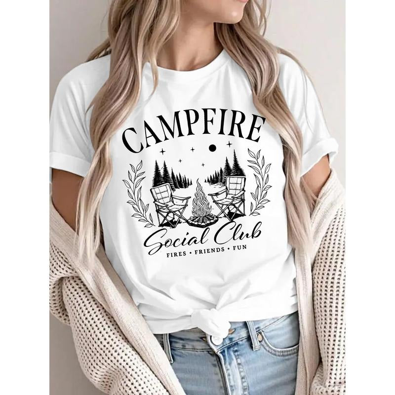 T - Shirt for Outdoor Enthusiasts: Join the Campfire Social Club for Fires, Friends & Fun Hoodie, Sweatshirt |...