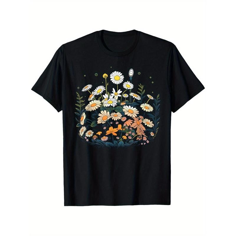 T - Shirt with Exquisite Floral Art: Delicate Daisy and Wildflower Bouquet Design Hoodie, Sweatshirt | UrbanDripWear.com