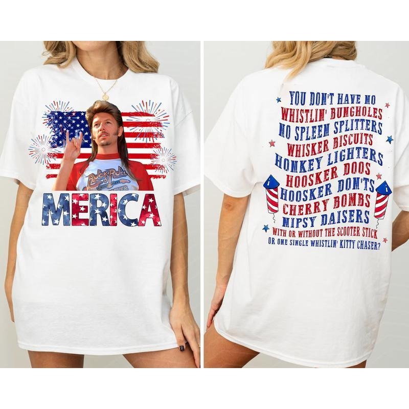 T - Shirt with Patriotic Flair: American Flag
