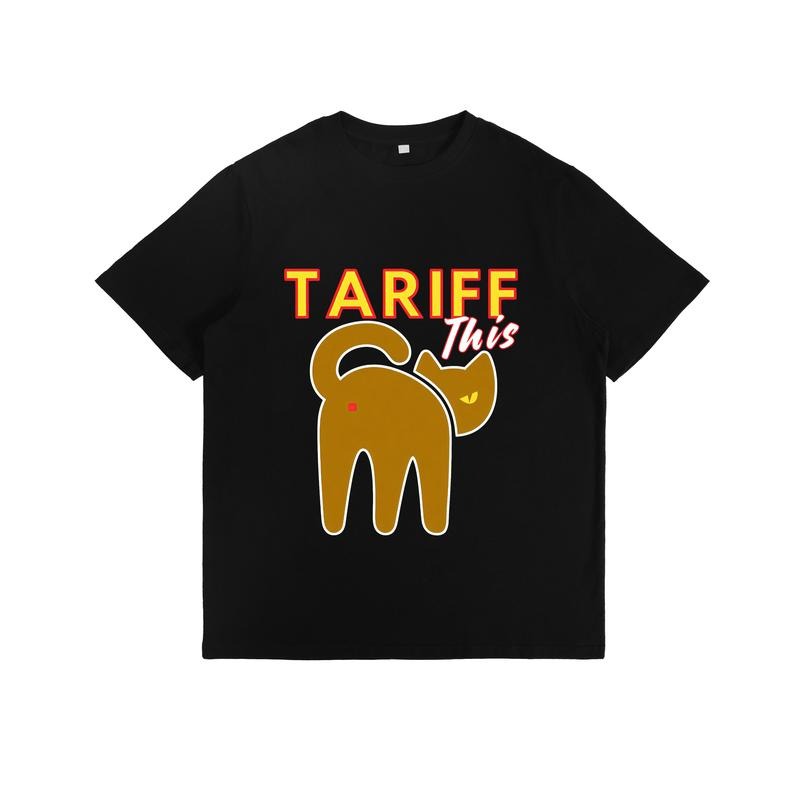 T - Shirt with a Cat Graphic and the Phrase "TARIFF This" style 02 Hoodie, Sweatshirt | UrbanDripWear.com