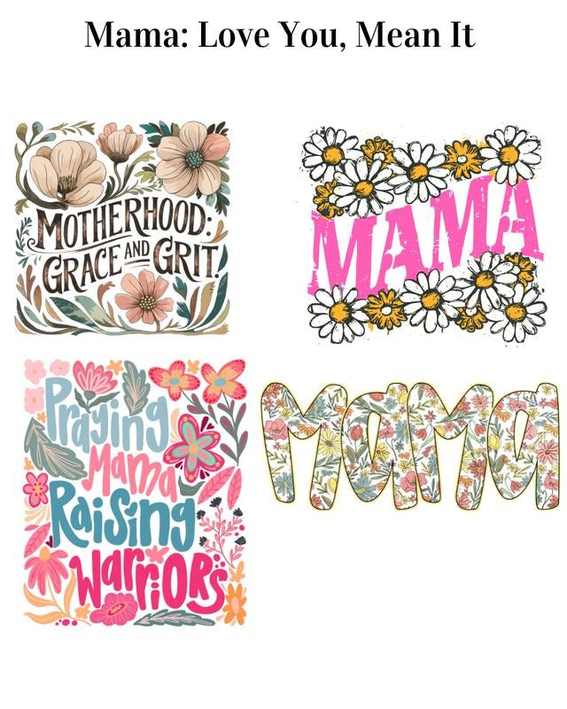 T-Shirt Mama: Love You, Mean It Comfort Colors Adult Ring-Spun Cotton Tee-One Mother's Day Design unisex short sleeve tee...