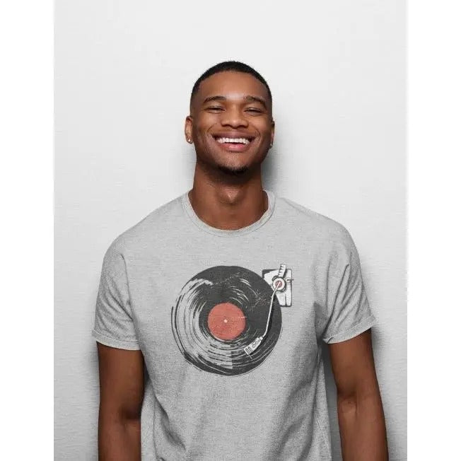 T-Shirt Men Vinyl Records Shirt Vintage Man Made in USA Hoodie, Sweatshirt | UrbanDripWear.com