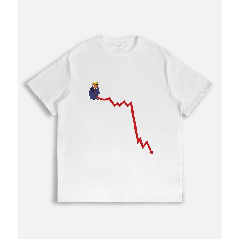 T-Shirt with Figure and Red Declining Graph Graphic Print Hoodie, Sweatshirt | UrbanDripWear.com