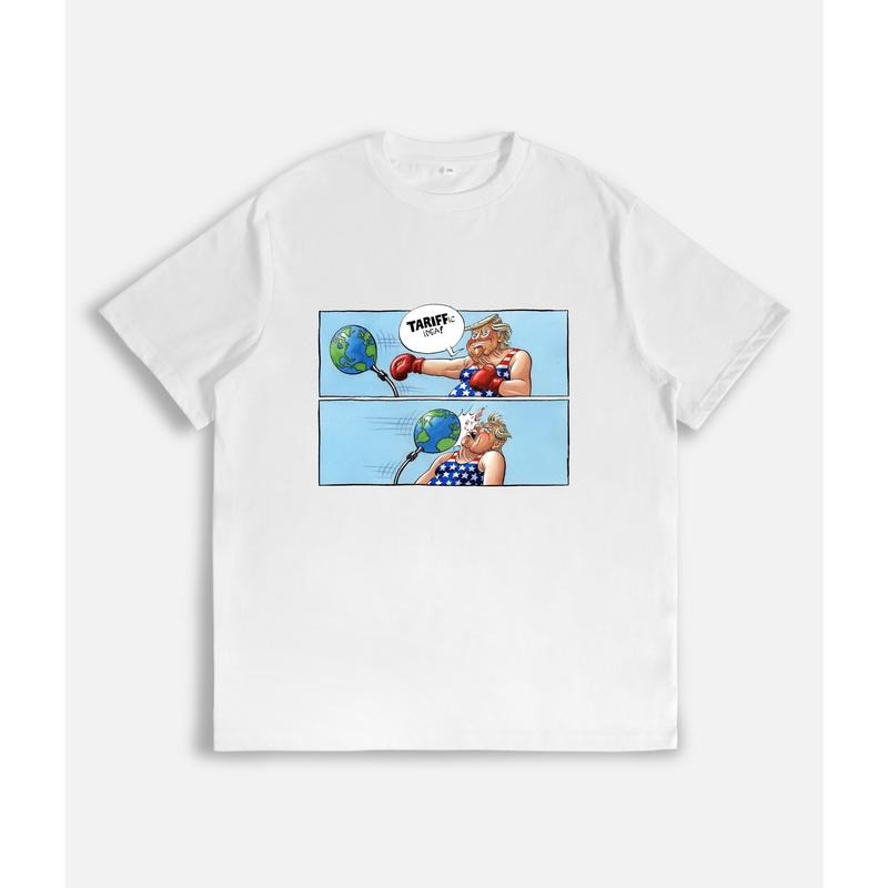 T-Shirt with Tariff - Themed Comic - Strip Graphic Print Hoodie, Sweatshirt | UrbanDripWear.com