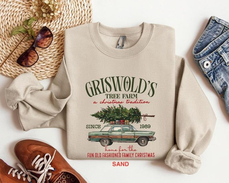 Grisworld Sweatshirt/T-Shirt, Fall Sweatshirt, Grisworld Christmas Tree Shirt, Christmas Movie Sweatshirt, Family...