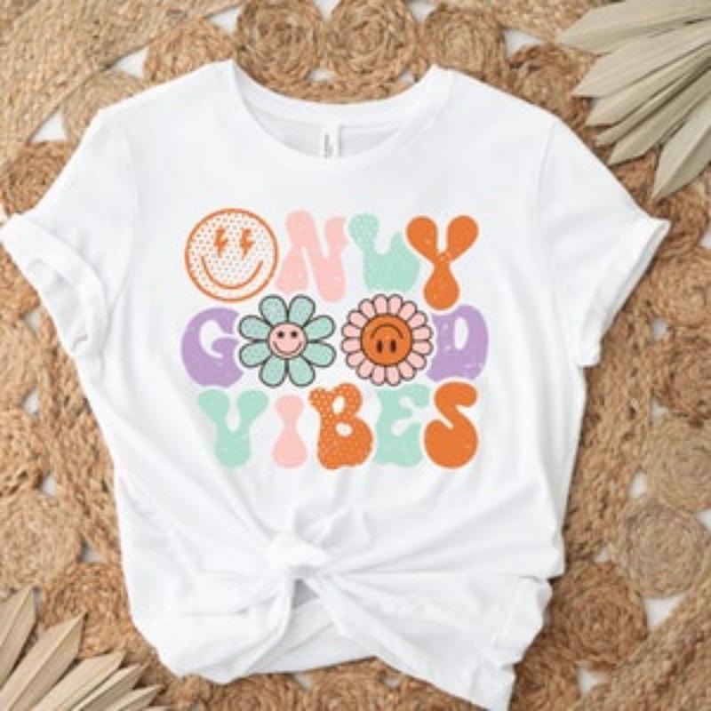 T Shirt, Good Vibes T Shirt, Vintage T Shirt, Happy quote shirt, Inspirational t-shirt style 02 Hoodie, Sweatshirt