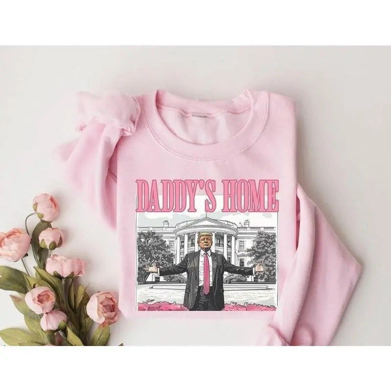 Daddy's Home Sweatshirt/T-Shirt, Sweatshirt, Hoodie Classic Cotton | UrbanDripWear.com