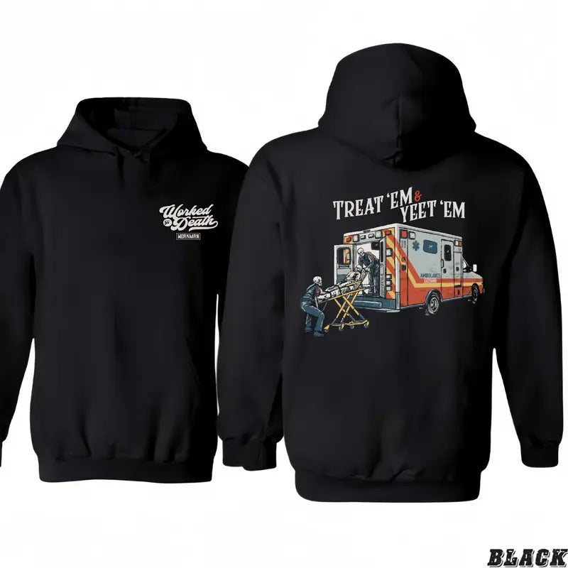 Treat 'Em & Yeet 'Em - Hoodie/T-shirt 2 sided Sweatshirt | UrbanDripWear.com