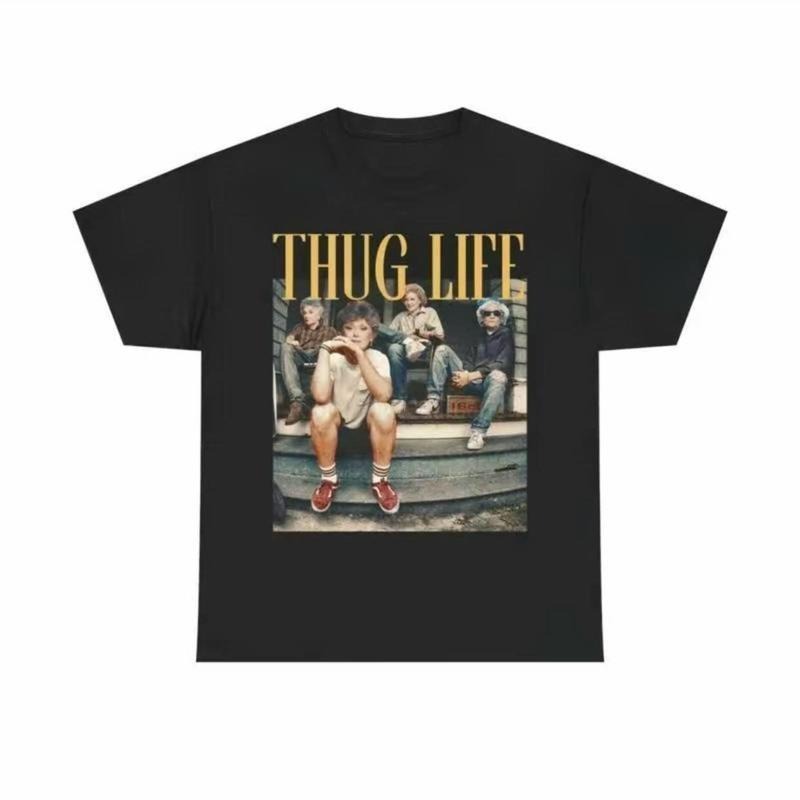 The Golden Girls Thug Life Shirt, Steetwerar Graphics tee, Summer Tee, Funny Tee,Sweatshirt/T-shirt Casual Crew Neck,...