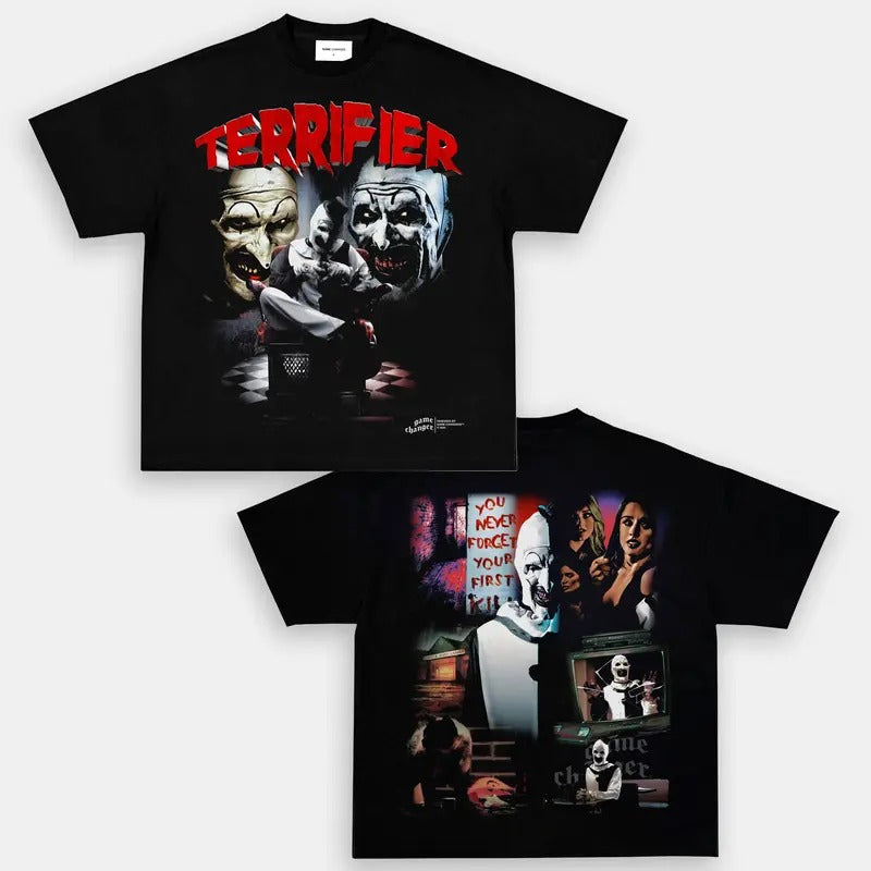 TERRIFIER TEE  Trending Movie T shirt Vintage 90s T-shirt gift for Movie fans gift for him gift for her unisex T-shirt...