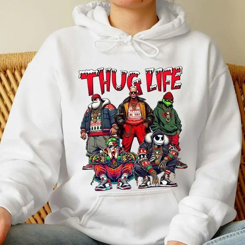 THUGLIFE Christmas Movies Sweatshirt, Hoodie & Tshirt, Perfect Gift, Holiday Gift | UrbanDripWear.com