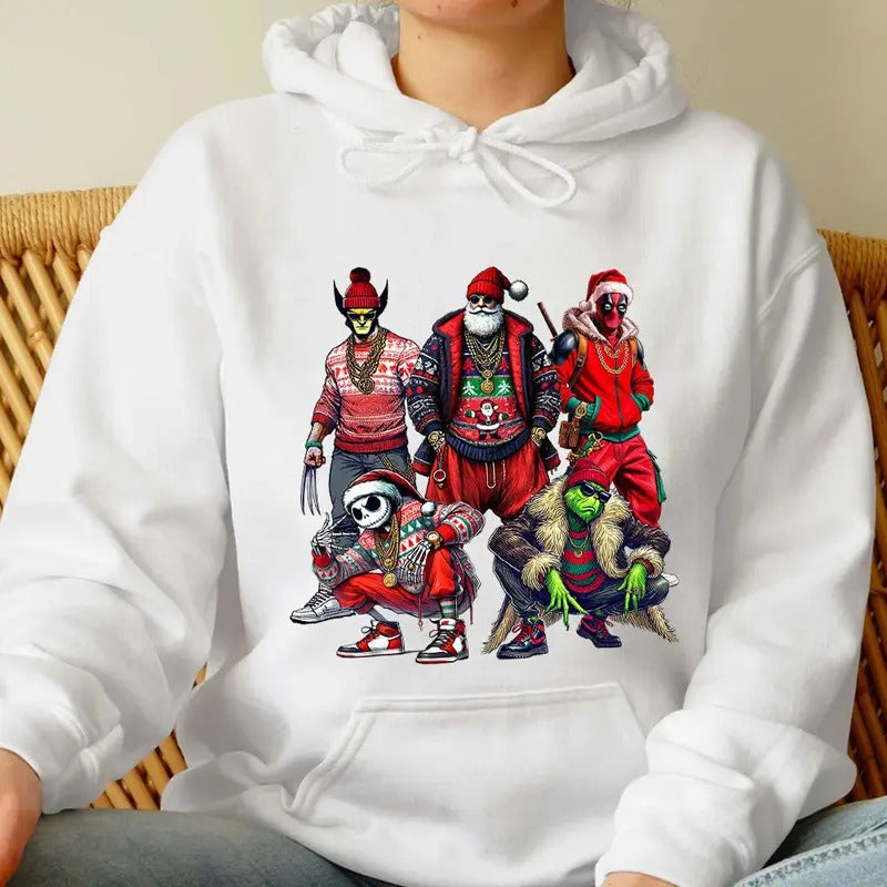 THUGLIFE Christmas Shirt, Christmas Movies Shirt, Xmas Graphic Tee Comfort Cotton style 02 Hoodie, Sweatshirt