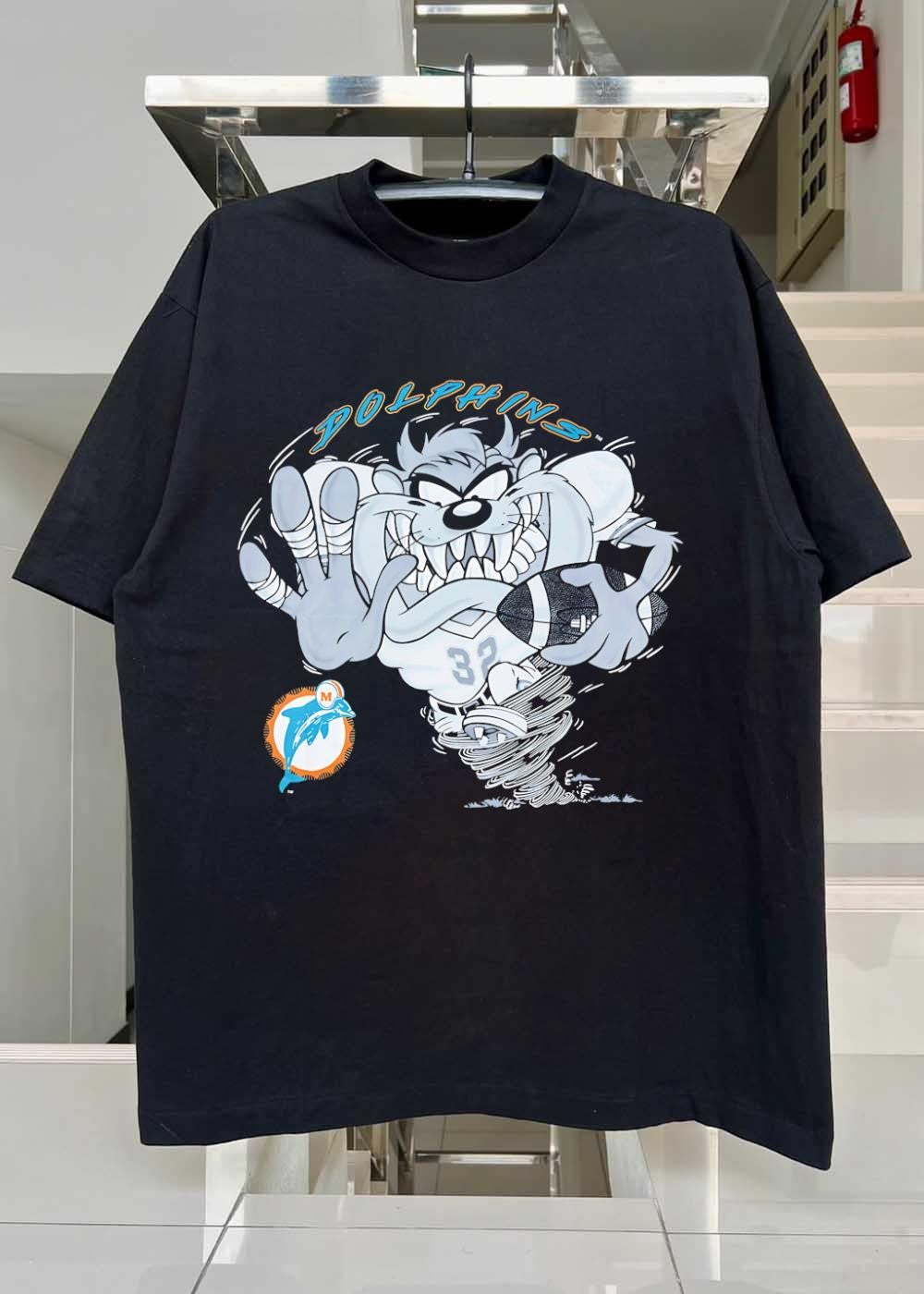 TM, Dolphins, Taz Playing Football, Miami Dolphins T-Shirt