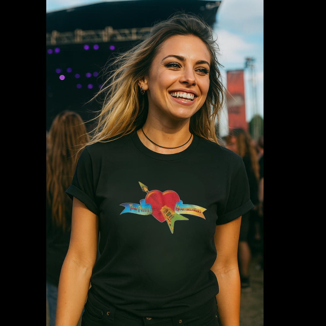Tom Petty Heart and Banner Unisex T-Shirt