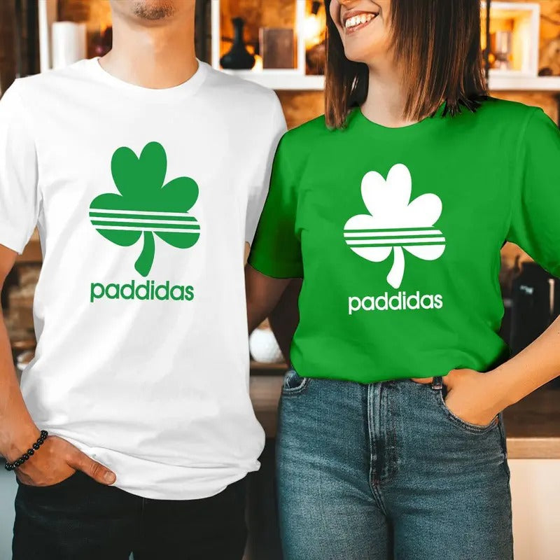 TSHIRT RISH JOKE St Patricks Day T-Shirt Funny Paddidas Saint Patrick's Day Shirt Paddys Day Irish Men Women Matching...