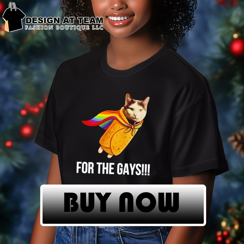 Taco Cat Pride flag For The Gays LGBT Pride Month shirt