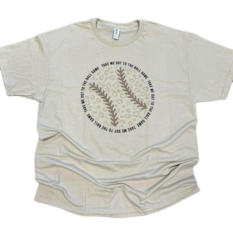 Take Me Out To The Ballgame Leopard Baseball Tee - Baseball Mom Shirt Hoodie, Sweatshirt | UrbanDripWear.com