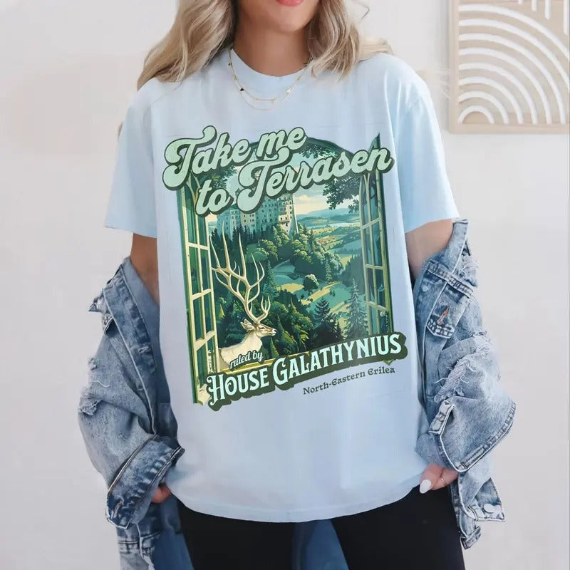 Take Me To Terrasen Shirt | Throne Of Glass Shirt Hoodie, Sweatshirt | UrbanDripWear.com