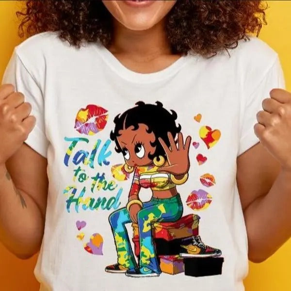 Talk To The Hand Shirt, Betty Boop T-shirt, Vintage Betty Boop Shirt, Betty Boop Heart Shirt, Betty Boop Merch Hoodie,...