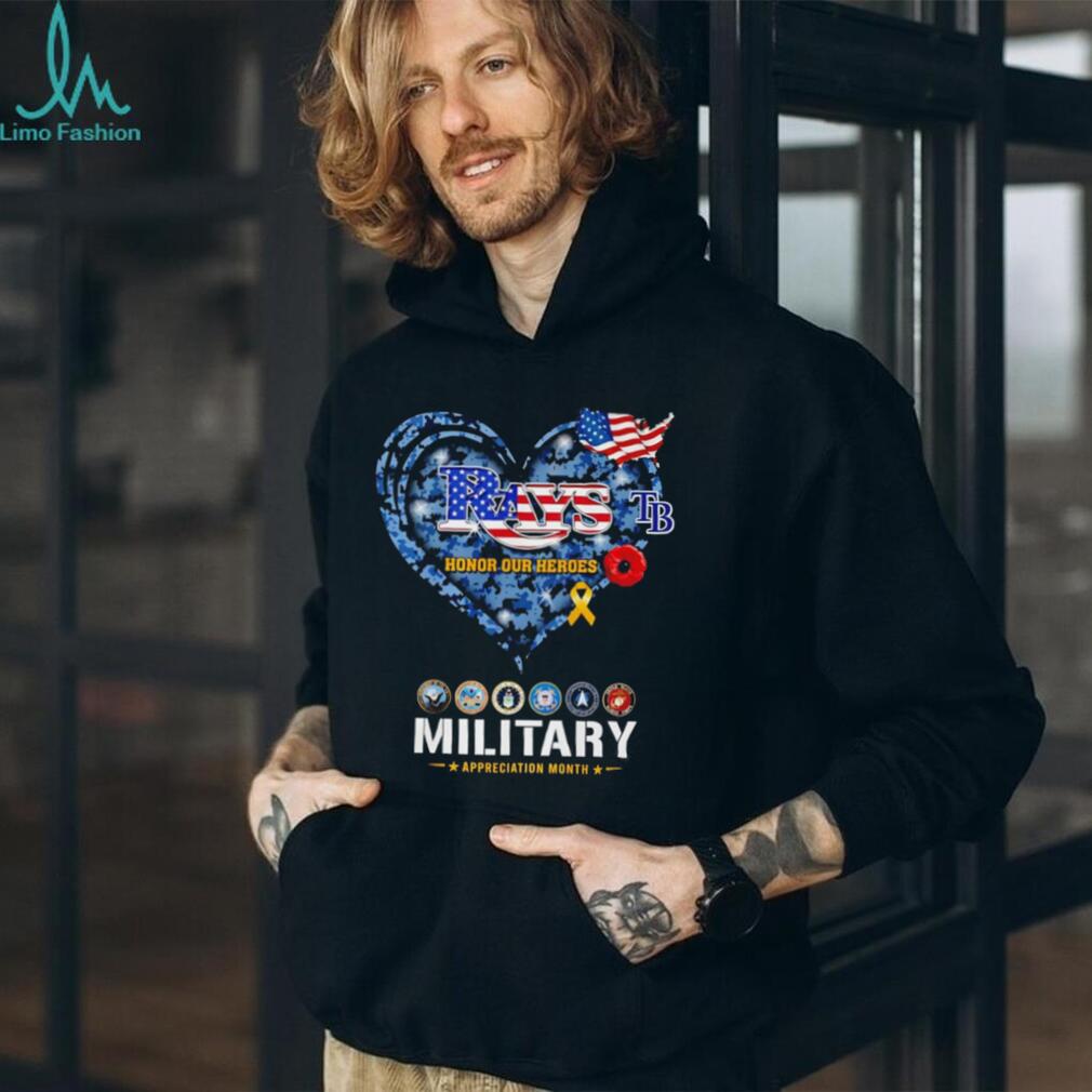 Tampa Bay Rays Military Appreciation Month Stars and Stripes T Shirt