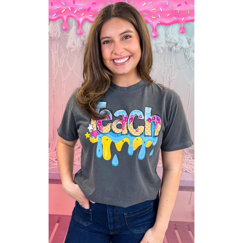 Teach Drip Comfort Color Graphic T-Shirt Hoodie, Sweatshirt | UrbanDripWear.com