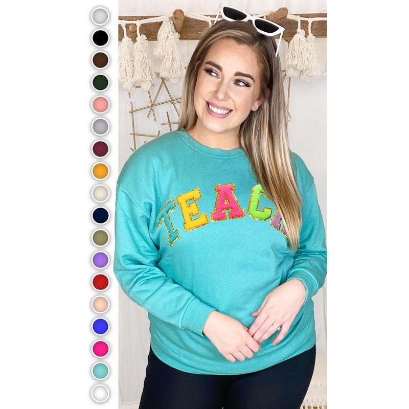 Teach Ideal Chenille Sweatshirt T-Shirts, Hoodie | UrbanDripWear.com