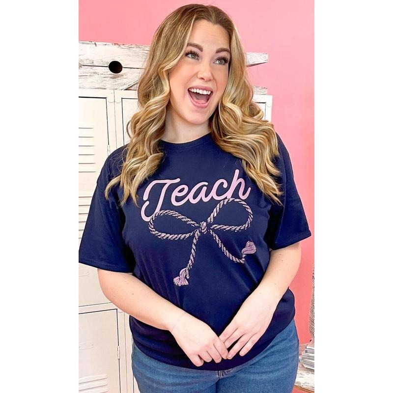 Teach Rope Bow Shirt Hoodie, Sweatshirt | UrbanDripWear.com