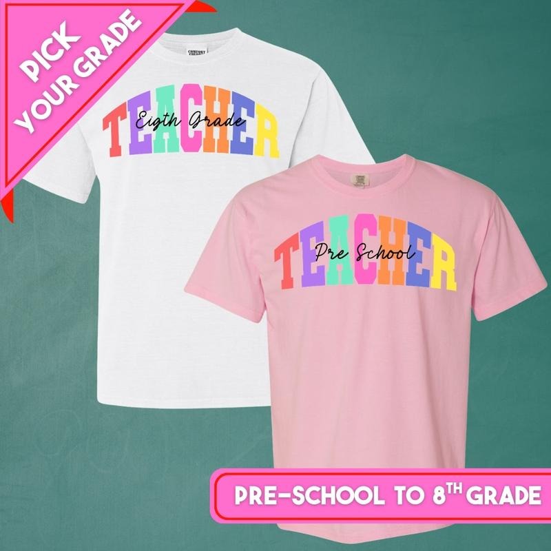 'Teacher Block' T-Shirt - Pick Your Grade! Hoodie, Sweatshirt | UrbanDripWear.com