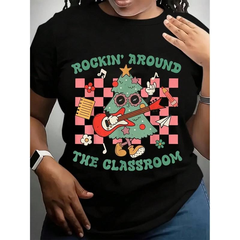 Teacher Christmas Rockin' Around The Classroom T-Shirt Hoodie, Sweatshirt | UrbanDripWear.com